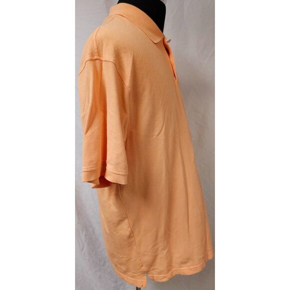 Izod Silk Wash Mens XL Orange Sherbet Short Sleeve Embroidered Logo Polo Shirt - Picture 7 of 11
